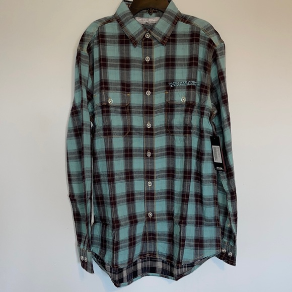 NWT Ultimate Fighting Championship Mens Double Deuce Shirt Size Medium - Picture 1 of 11